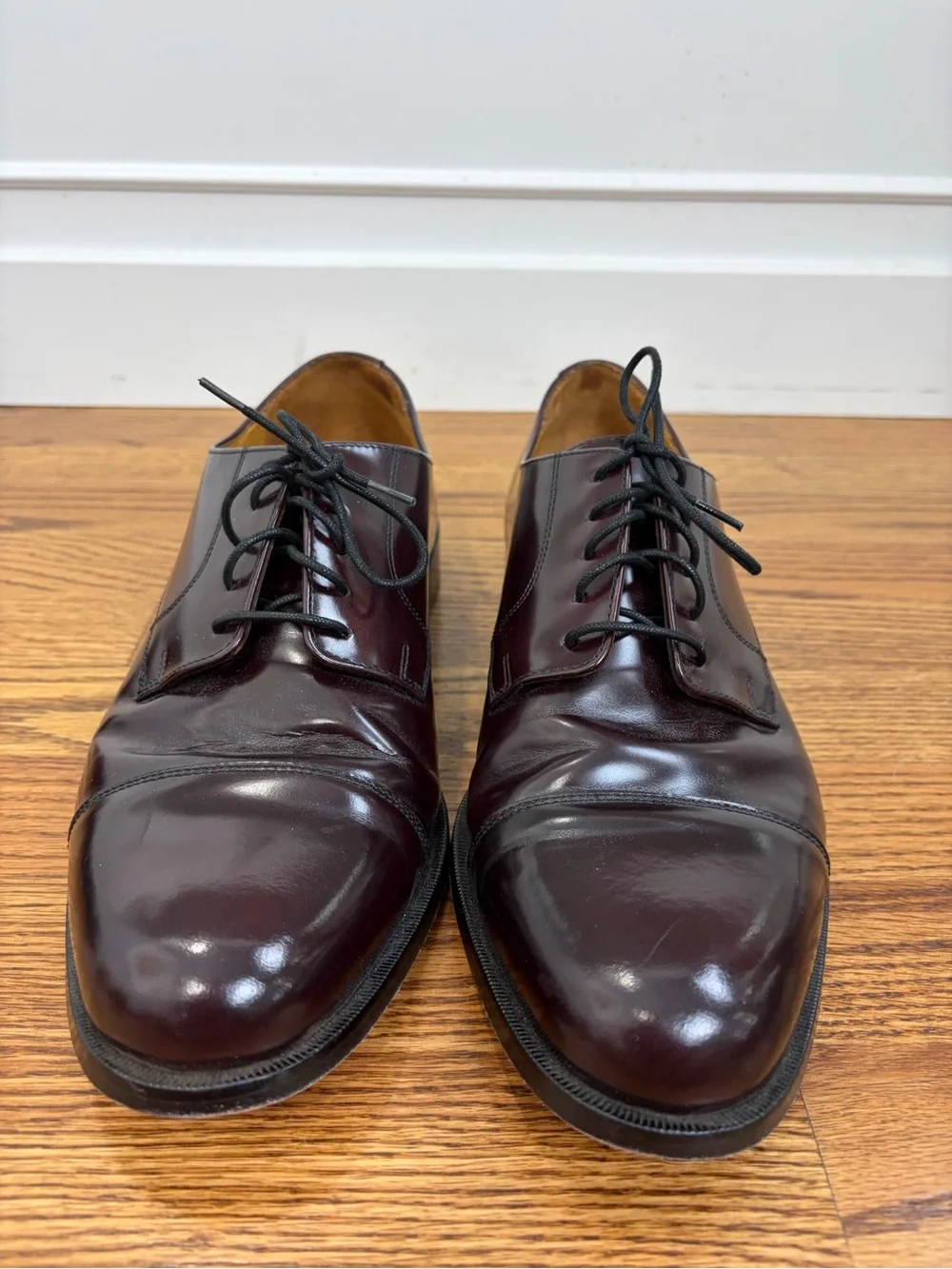 Cole Haan Caldwell Cap-Toe Oxford Derby Shoes in Dark Burgundy (12D)